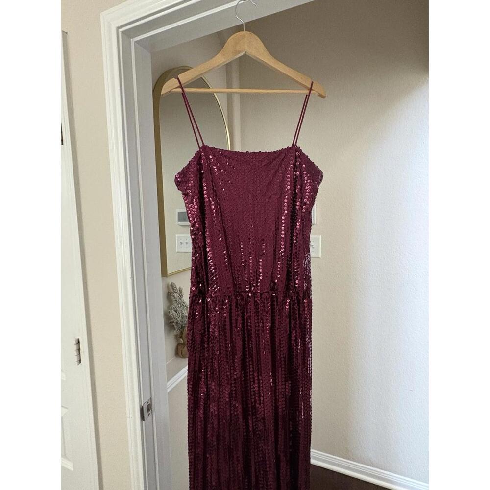 Vintage Lillie Rubin Sequin Gown With Slit Size 8